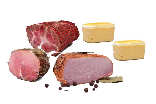 Zestaw wędliny swojskich  3 X 350g + MASŁO WIEJSKIE 1.2 KG
