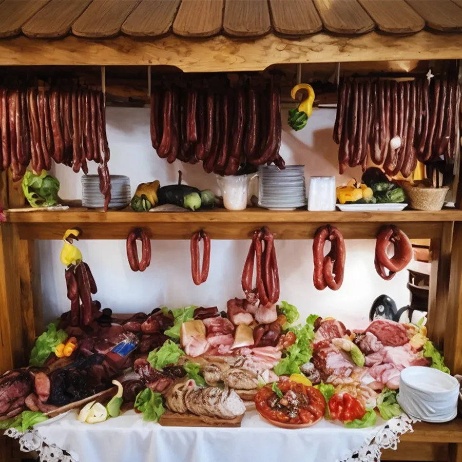 WIEJSKI STOL BIESIADNY DUZY NA WESELA I CHRZCINY DO 100 OSOB 5306 1200